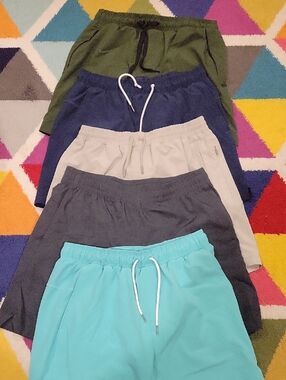 5 Pairs Casual Drawstring Shorts - Mens Medium, Various Brands: Aero, Spyder...